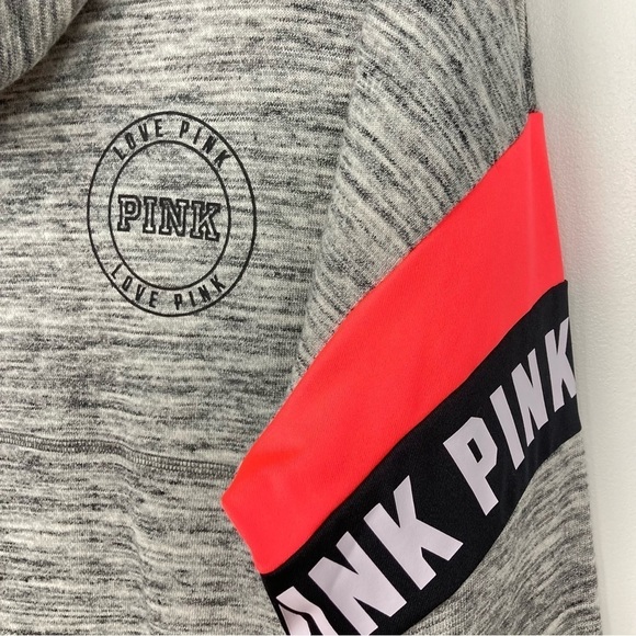 PINK Victoria’s Secret Oversized Pull-on Mock Neck Logo Sweatshirt - Picture 3 of 8